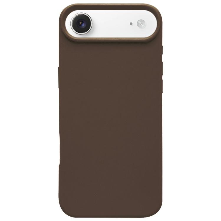 For iPhone Air Dopamine Simple Imitation Liquid Silicone Phone Case(Brown)