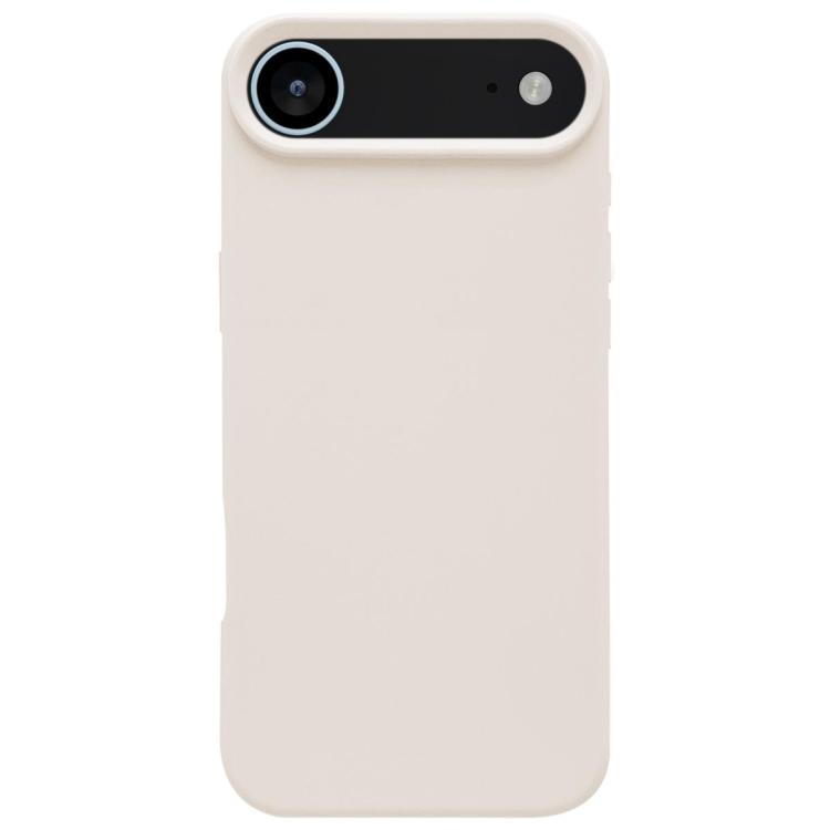 For iPhone Air Dopamine Simple Imitation Liquid Silicone Phone Case(Cheese White)