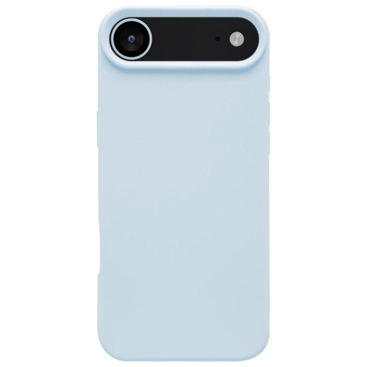 For iPhone Air Dopamine Simple Imitation Liquid Silicone Phone Case(Cream Blue)