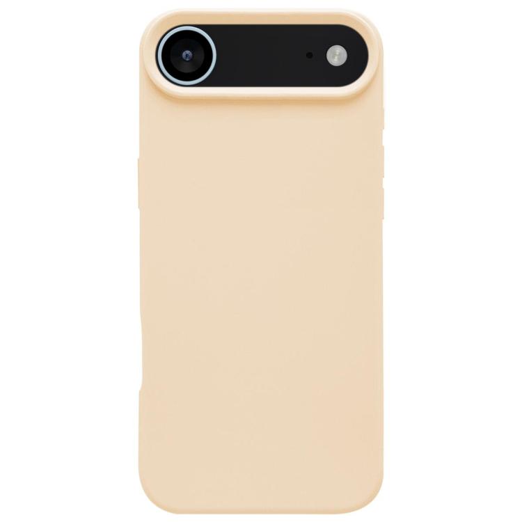 For iPhone Air Dopamine Simple Imitation Liquid Silicone Phone Case(Cream Yellow)