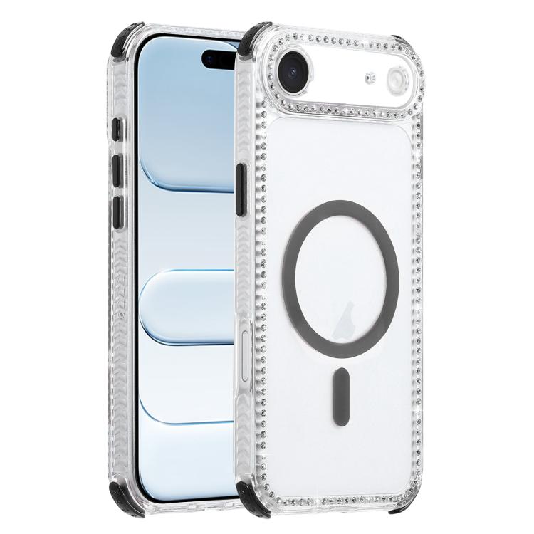 For iPhone Air Dream Diamond 2 in 1 Shockproof Magnetic Phone Case(Black)