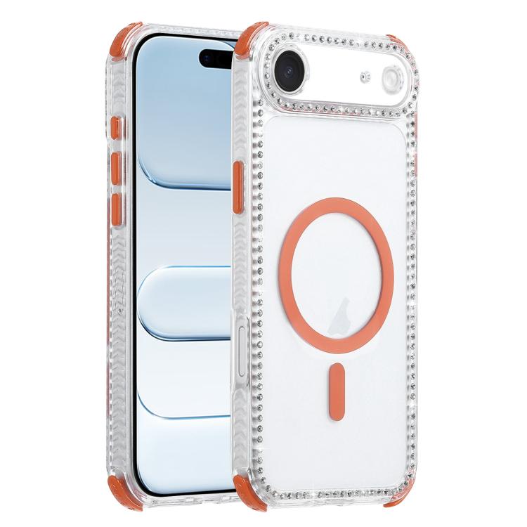 For iPhone Air Dream Diamond 2 in 1 Shockproof Magnetic Phone Case(Brown)