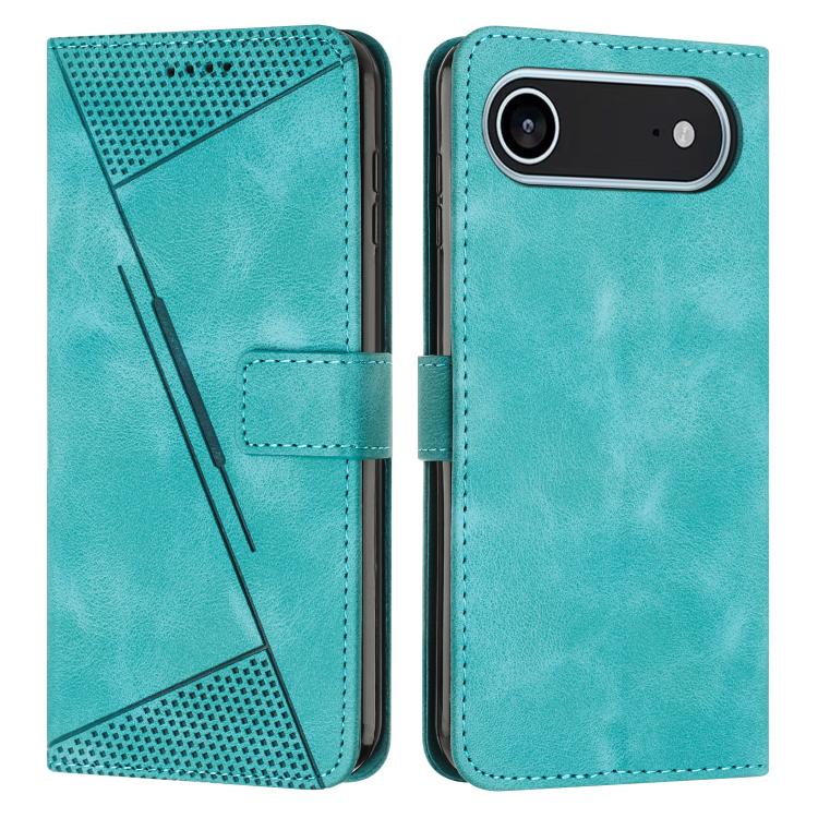 For iPhone Air Dream Triangle Leather Phone Case with Lanyard(Green)