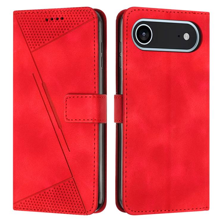 For iPhone Air Dream Triangle Leather Phone Case with Lanyard(Red)