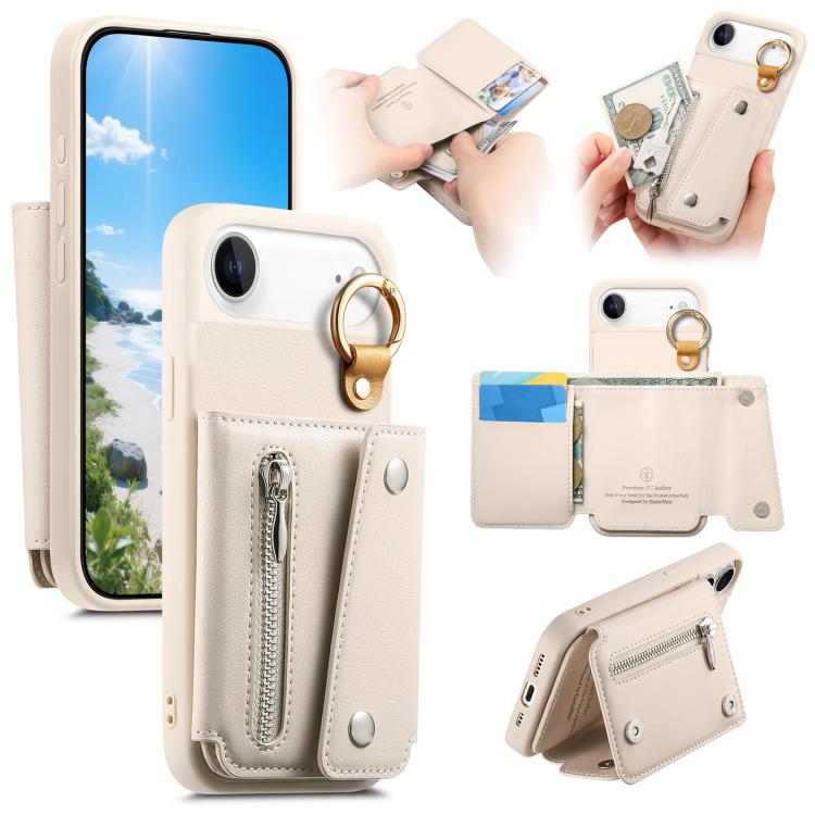 For iPhone Air Dream Wallet D Buckle Leather Back Cover Phone Case(Beige)