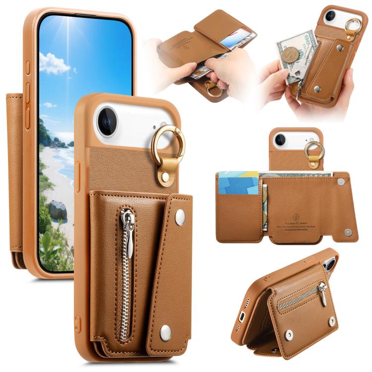 For iPhone Air Dream Wallet D Buckle Leather Back Cover Phone Case(Brown)
