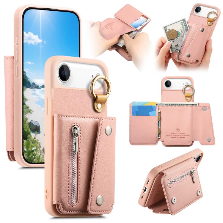 For iPhone Air Dream Wallet D Buckle Leather Back Cover Phone Case(Pink)