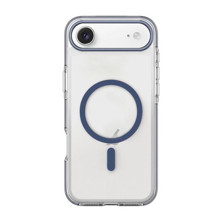 For iPhone Air Dual-Color PC Hybrid TPU Magnetic Phone Case(Dark Blue)