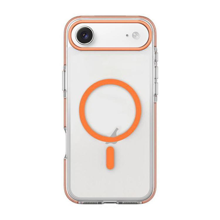 For iPhone Air Dual-Color PC Hybrid TPU Magnetic Phone Case(Orange)