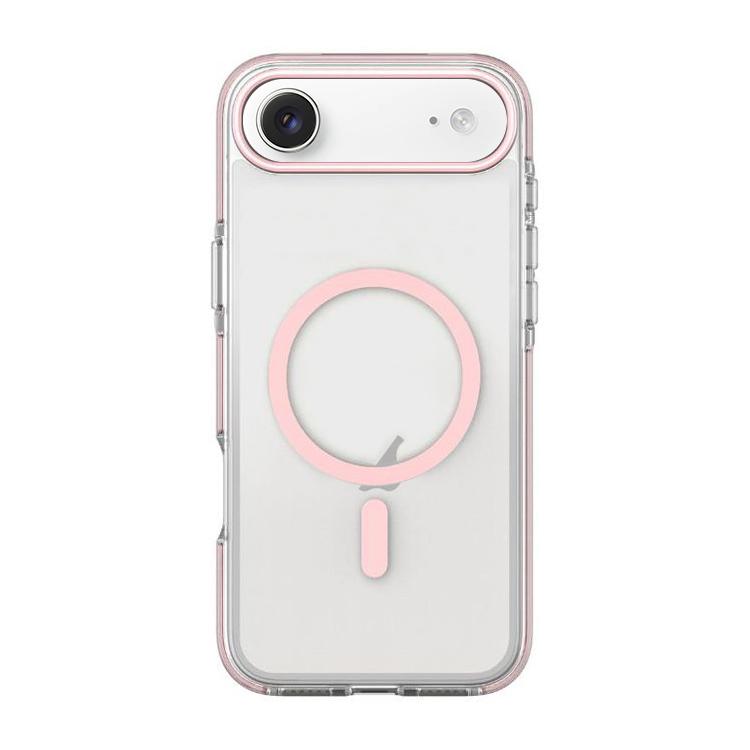 For iPhone Air Dual-Color PC Hybrid TPU Magnetic Phone Case(Pink)