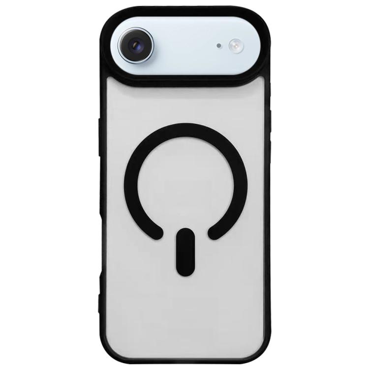 For iPhone Air Dual-Side Frosted MagSafe Clear Phone Case(Black)