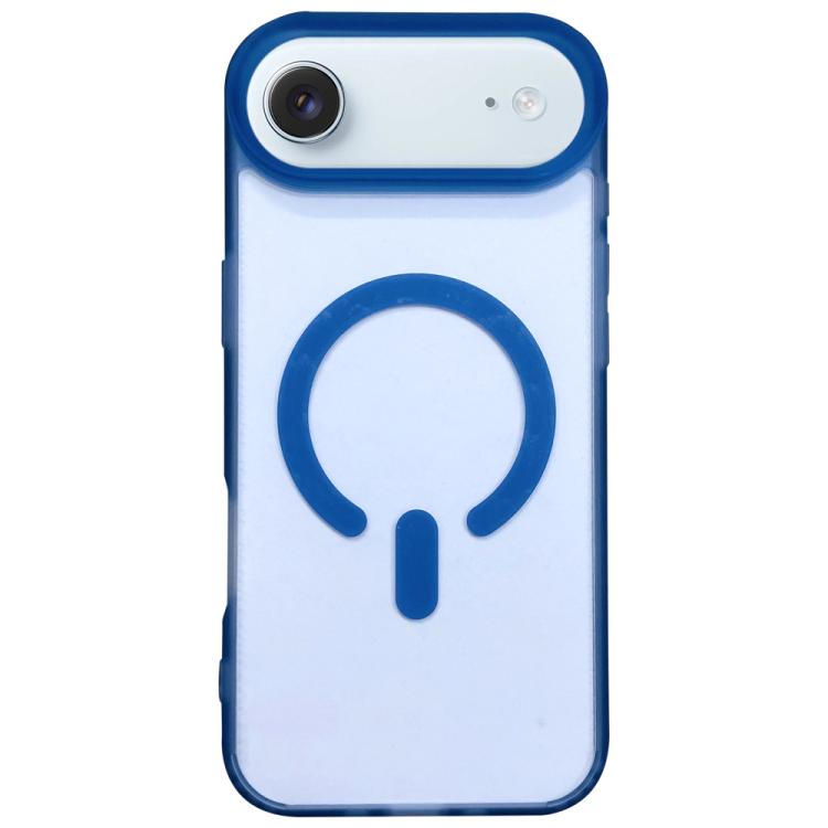 For iPhone Air Dual-Side Frosted MagSafe Clear Phone Case(Blue)