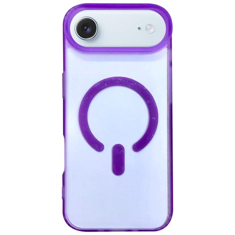 For iPhone Air Dual-Side Frosted MagSafe Clear Phone Case(Purple)
