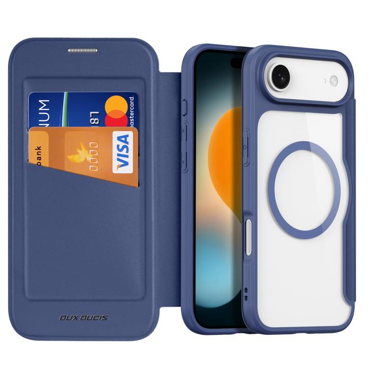 For iPhone Air DUX DUCIS Skin X Pro Series Magsafe PC + TPU Phone Leather Case(Blue)