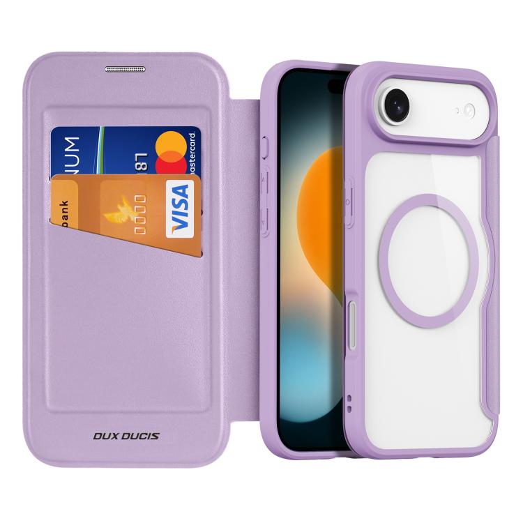 For iPhone Air DUX DUCIS Skin X Pro Series Magsafe PC + TPU Phone Leather Case(Purple)