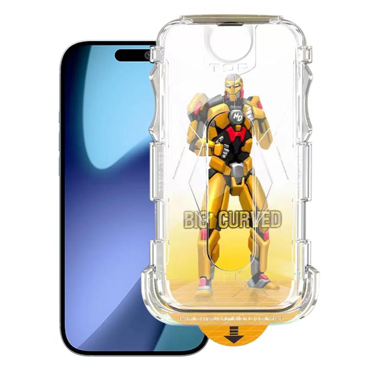 For iPhone Air Easy Install Dust-proof Armor Tempered Glass Film