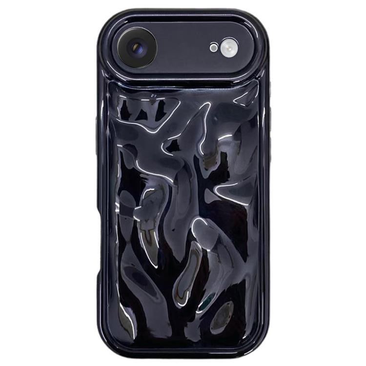 For iPhone Air Electroplating Meteorite Texture TPU Phone Case(Black)
