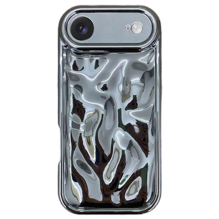 For iPhone Air Electroplating Meteorite Texture TPU Phone Case(Silver)
