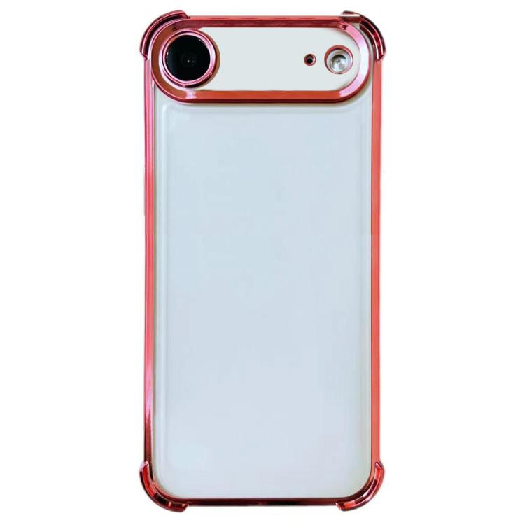 For iPhone Air Electrpolated Space Four-corner Shockproof TPU Phone Case(Pink)