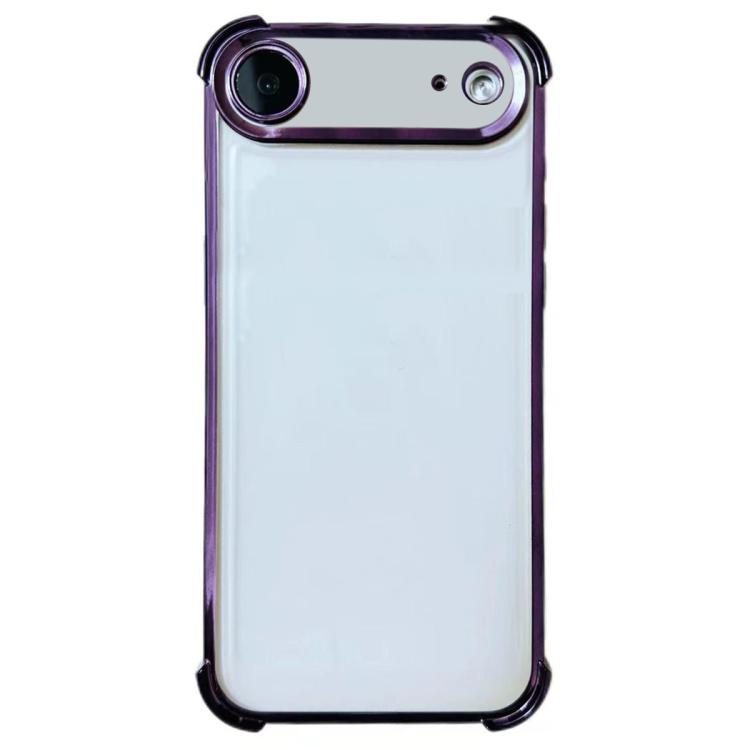 For iPhone Air Electrpolated Space Four-corner Shockproof TPU Phone Case(Purple)