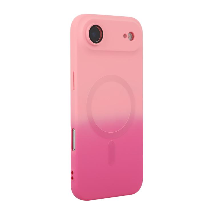 For iPhone Air ENKAY Hat-Prince MagSafe Rainbow Gradient Silicone Phone Case with Lens Film(Pink Rose)