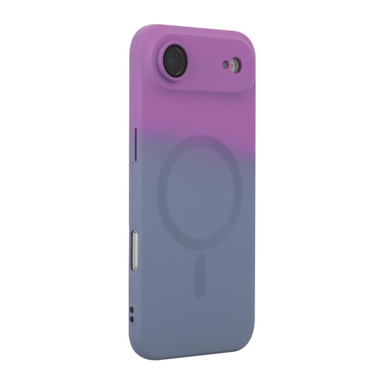 For iPhone Air ENKAY Hat-Prince MagSafe Rainbow Gradient Silicone Phone Case with Lens Film(Purple Blue)