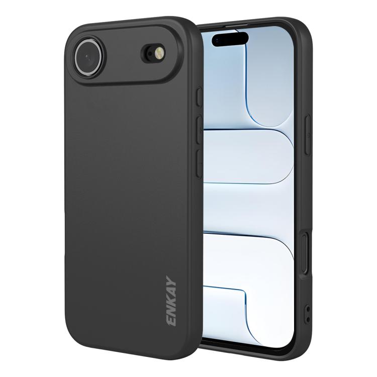 For iPhone Air ENKAY Liquid Silicone Soft Shockproof Phone Case(Black)