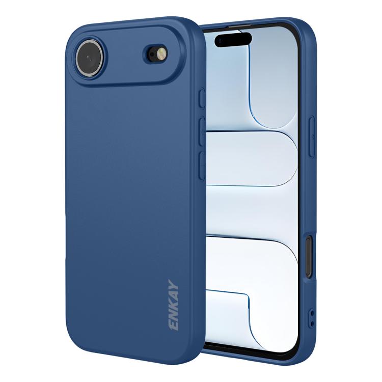 For iPhone Air ENKAY Liquid Silicone Soft Shockproof Phone Case(Dark Blue)