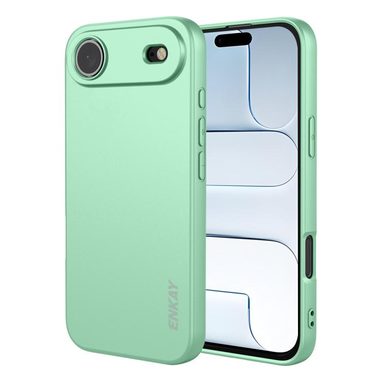 For iPhone Air ENKAY Liquid Silicone Soft Shockproof Phone Case(Light Green)