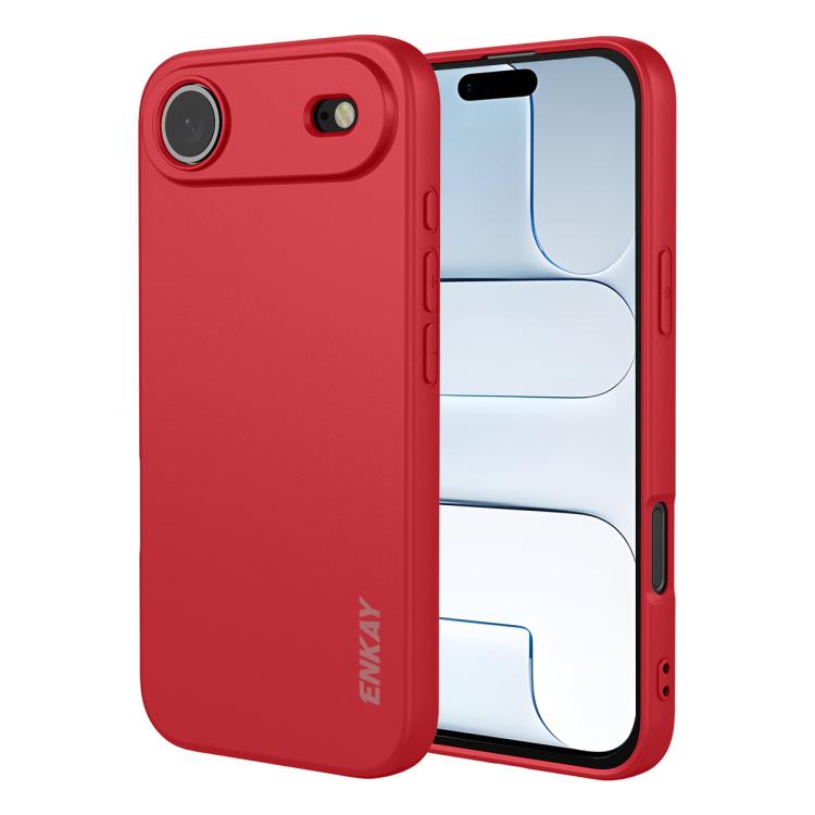 For iPhone Air ENKAY Liquid Silicone Soft Shockproof Phone Case(Red)