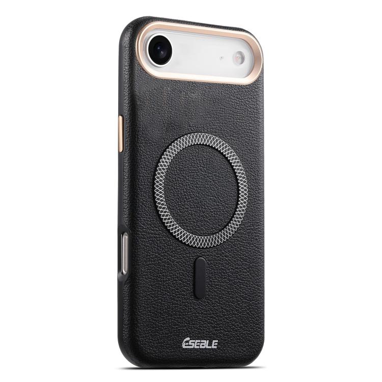 For iPhone Air ESEBLE L2 Litchi Texture Metal Lens Magnetic Phone Case(Black)