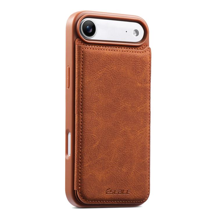 For iPhone Air ESEBLE Retro Texture Double Buckle Card Slot Phone Case(Brown)