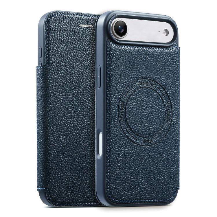For iPhone Air ESEBLE Ultra-thin Card Slot Magnetic Vegan Leather Phone Case(Blue)