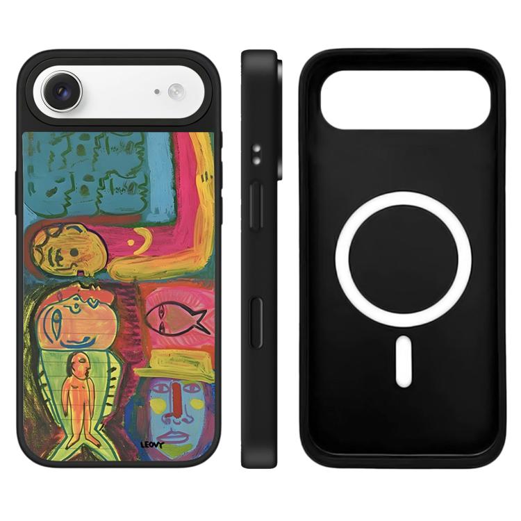 For iPhone Air Floating Man Series Pattern Mirror Magnetic Phone Case(Mermaid)