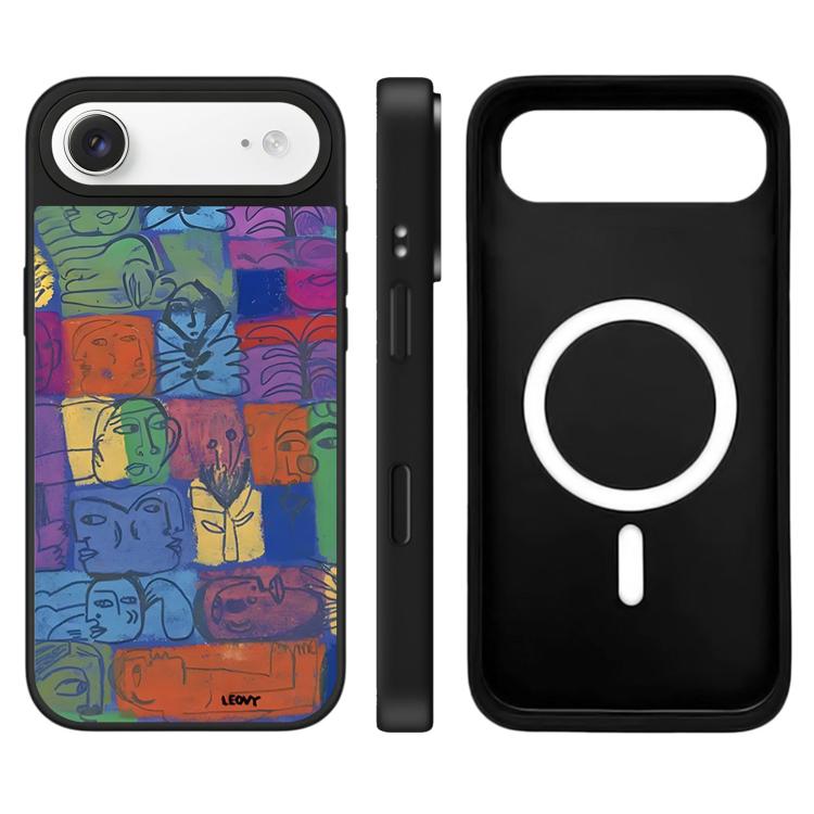 For iPhone Air Floating Man Series Pattern Mirror Magnetic Phone Case(Portrait)