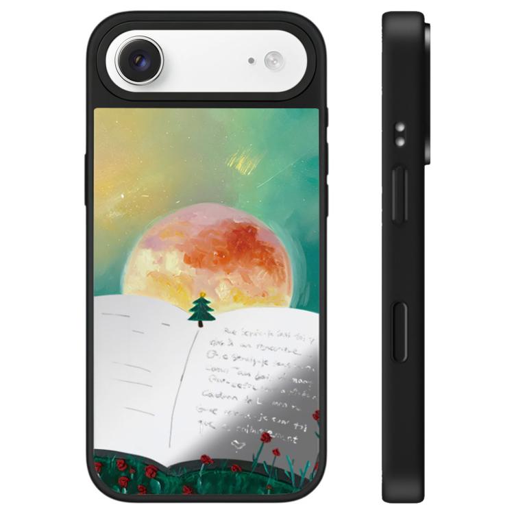 For iPhone Air Floating Man Series Pattern Mirror Phone Case(Book)