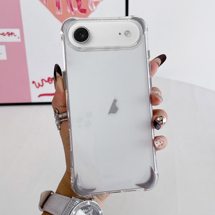 For iPhone Air Four Corner Airbags Shockproof Color Contrast Soft TPU Phone Case(Grey)