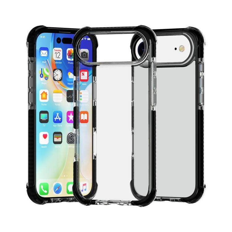 For iPhone Air Four-corner Shockproof TPU Hybrid Acrylic Phone Case(Black)