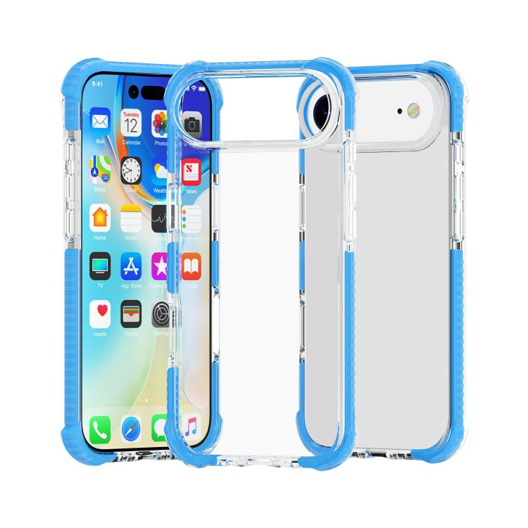 For iPhone Air Four-corner Shockproof TPU Hybrid Acrylic Phone Case(Blue)