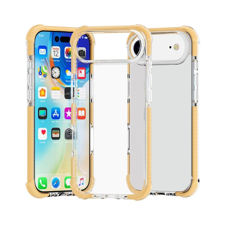 For iPhone Air Four-corner Shockproof TPU Hybrid Acrylic Phone Case(Gold)