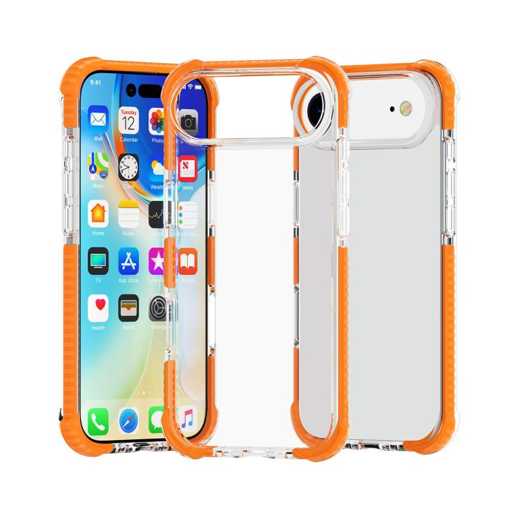 For iPhone Air Four-corner Shockproof TPU Hybrid Acrylic Phone Case(Orange)