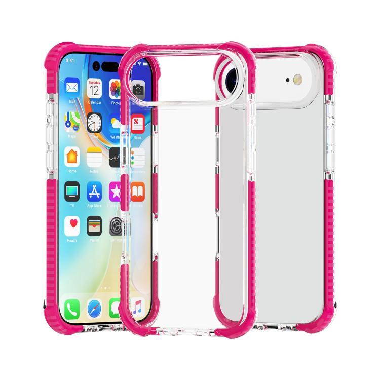 For iPhone Air Four-corner Shockproof TPU Hybrid Acrylic Phone Case(Pink)