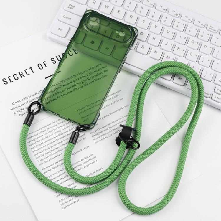 For iPhone Air Four-corner Shockproof TPU Phone Case with Lanyard(Green)