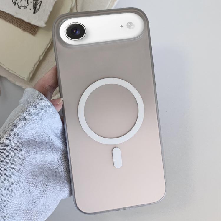 For iPhone Air Frosted Gradient TPU Magnetic Phone Case(Gray)