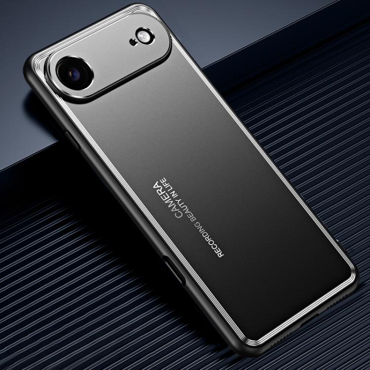 For iPhone Air Frosted Metal Phone Case(Black)