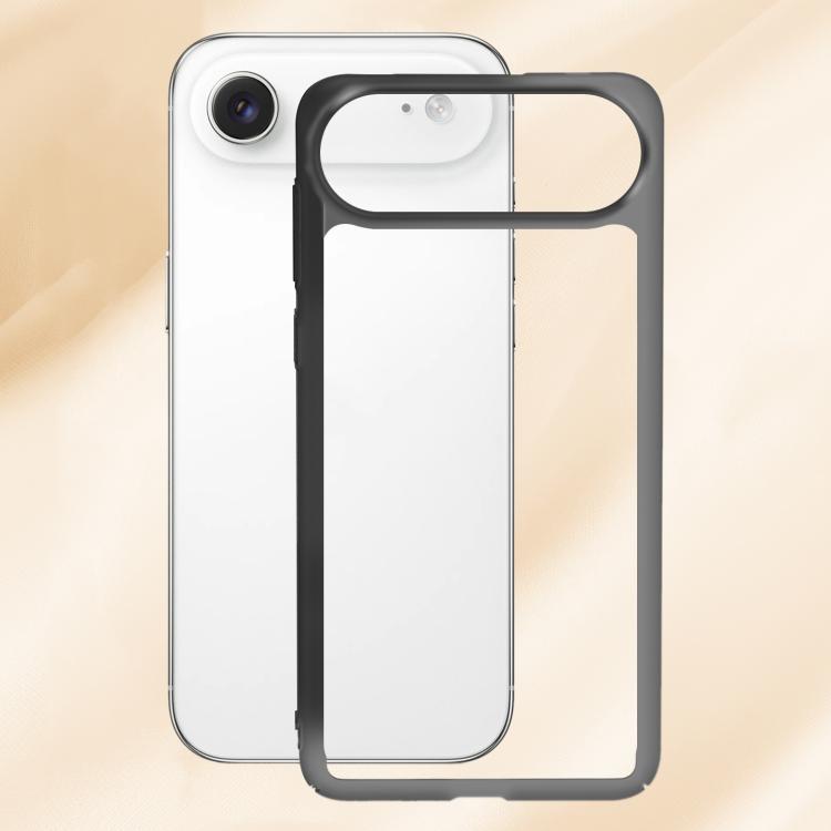 For iPhone Air Frosted Slim Heat Dissipation Frame Shockproof PC Phone Case(Black)