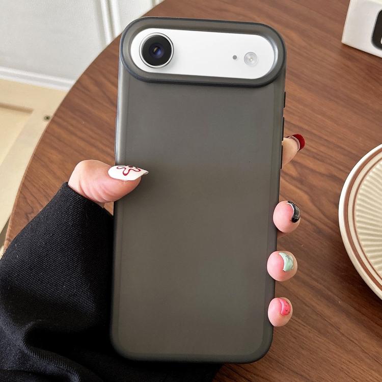 For iPhone Air Frosted Translucent TPU Full Coverage Phone Case(Black)