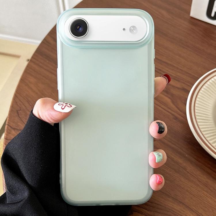 For iPhone Air Frosted Translucent TPU Full Coverage Phone Case(Light Blue)