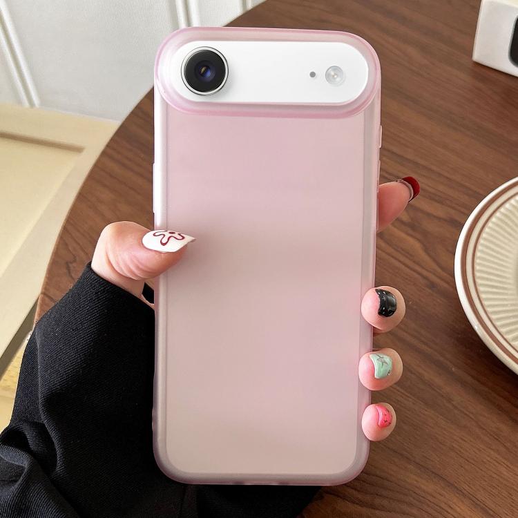 For iPhone Air Frosted Translucent TPU Full Coverage Phone Case(Pink)
