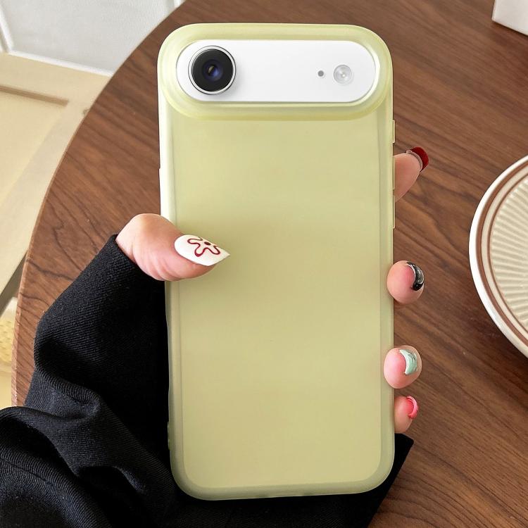 For iPhone Air Frosted Translucent TPU Full Coverage Phone Case(Yellow)